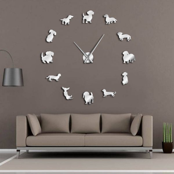 Dachshund Wall Art Dog Large Clock