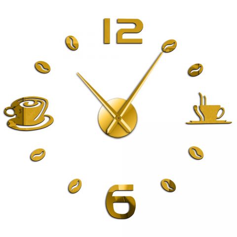 Giant Wall Clock Coffee Mug Bean