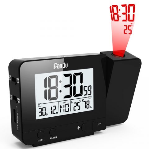 Digital Projector Alarm Clock Humidity