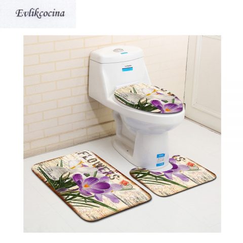 Orchid Leaf Bathroom Carpet