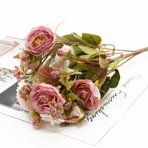Wreath Flower Plant Silk Rosa